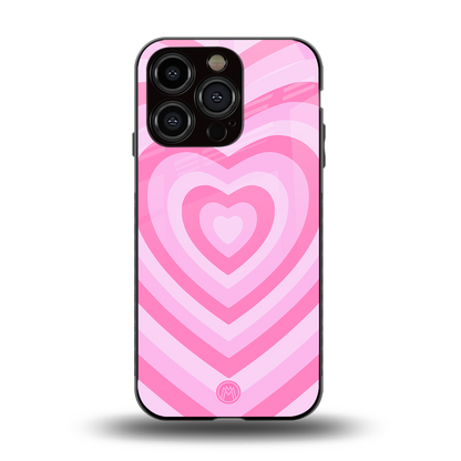 y2k pink hearts aesthetic back phone cover | glass case for iphone 13 pro