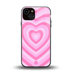 y2k pink hearts aesthetic back phone cover | glass case for iphone 13
