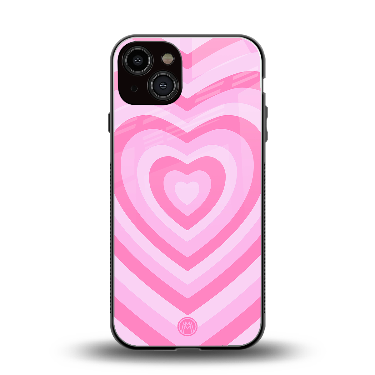 y2k pink hearts aesthetic back phone cover | glass case for iphone 13