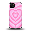 y2k pink hearts aesthetic back phone cover | glass case for iphone 15 plus