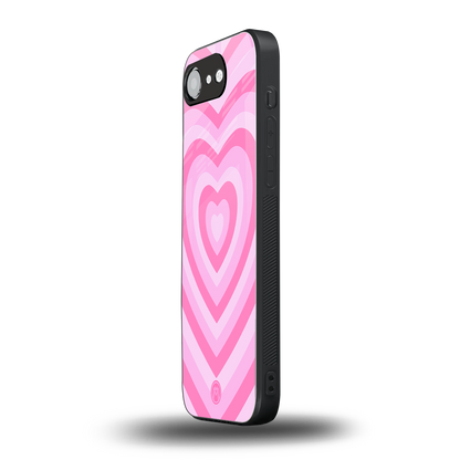y2k pink hearts aesthetic back phone cover | glass case for iphone 16e