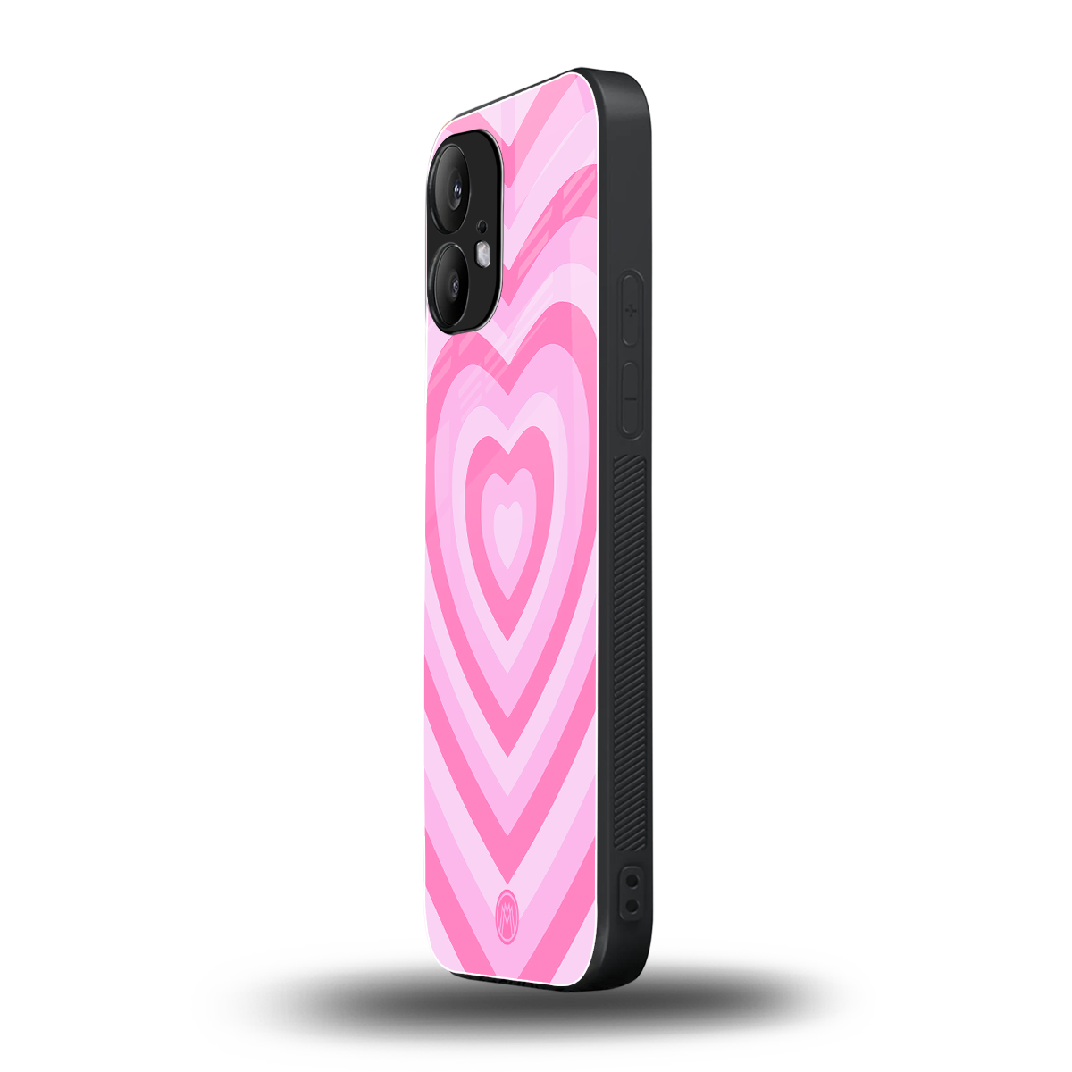 y2k pink hearts aesthetic back phone cover | glass case for nothing phone 2