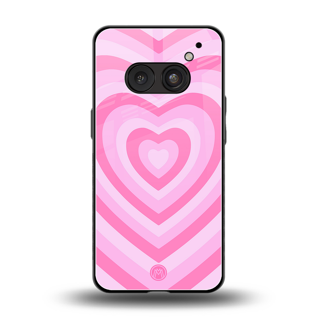 y2k pink hearts aesthetic back phone cover | glass case for nothing phone 2a