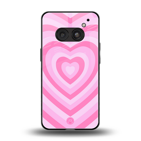y2k pink hearts aesthetic back phone cover | glass case for nothing phone 2a