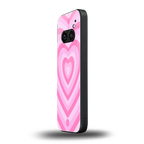 y2k pink hearts aesthetic back phone cover | glass case for nothing phone 2a