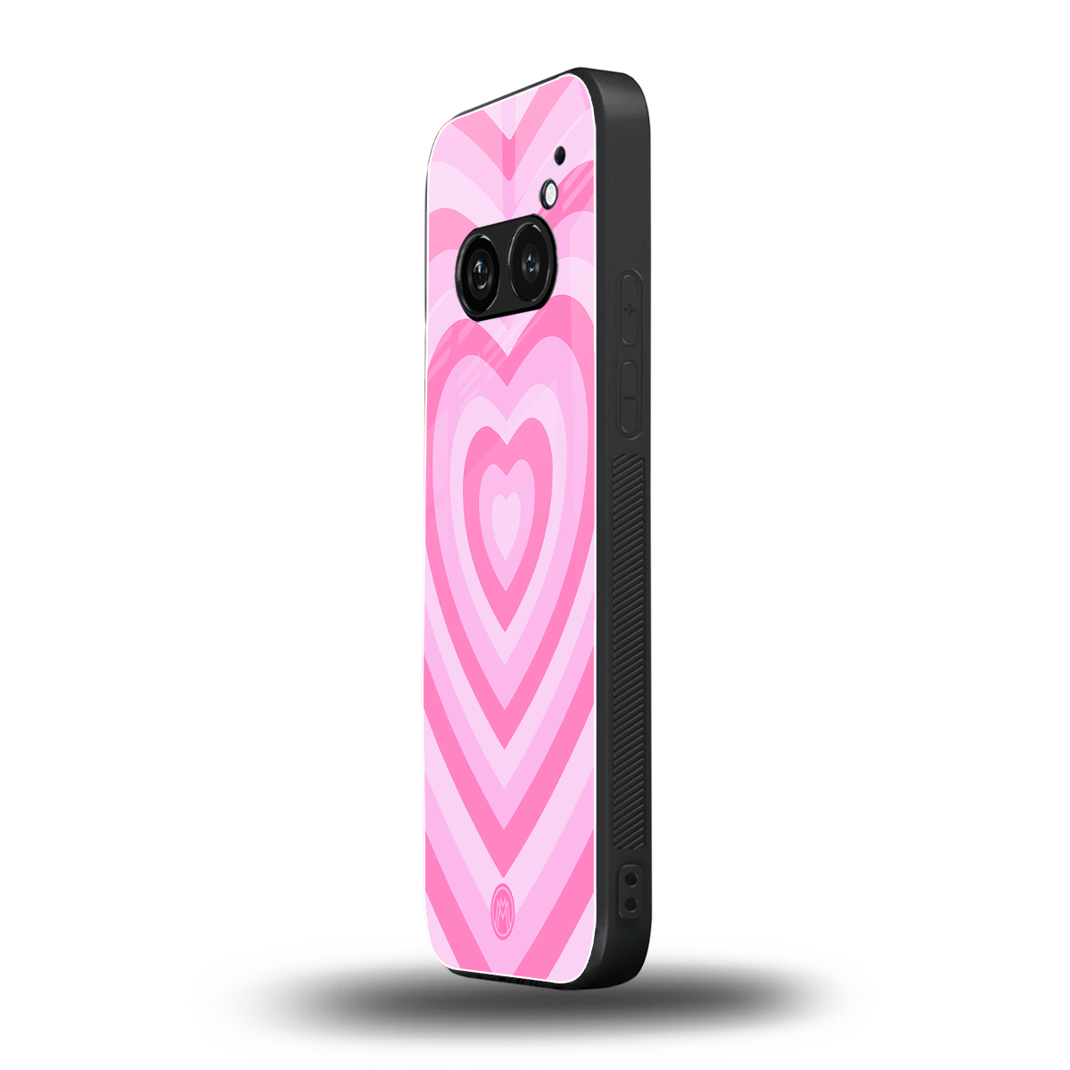 y2k pink hearts aesthetic back phone cover | glass case for nothing phone 2a