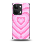 y2k pink hearts aesthetic back phone cover | glass case for oneplus nord 3