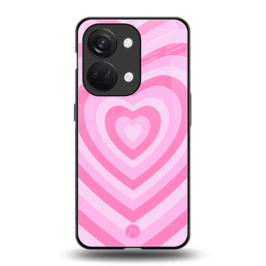 y2k pink hearts aesthetic back phone cover | glass case for oneplus nord 3