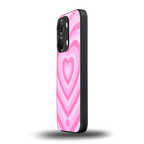 y2k pink hearts aesthetic back phone cover | glass case for oneplus nord 3