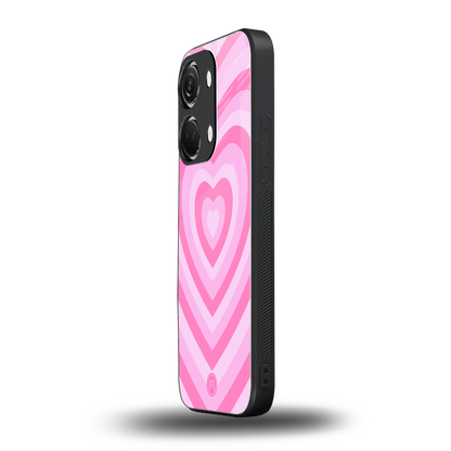 y2k pink hearts aesthetic back phone cover | glass case for oneplus nord 3