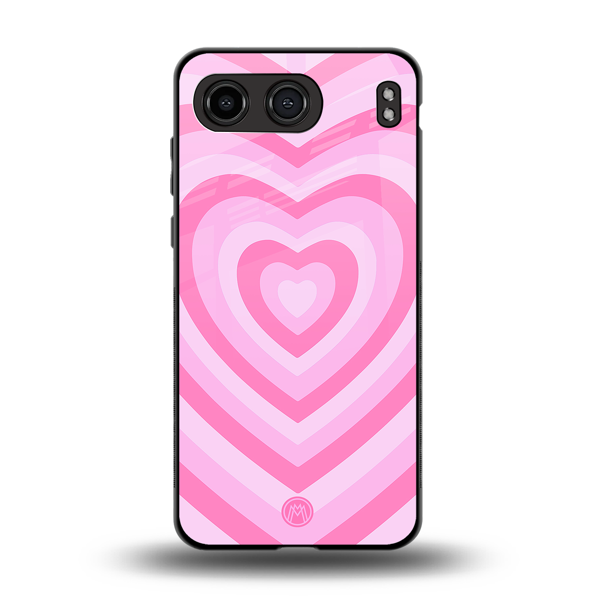 y2k pink hearts aesthetic back phone cover | glass case for oneplus nord 4