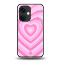 y2k pink hearts aesthetic back phone cover | glass case for oneplus nord ce 3