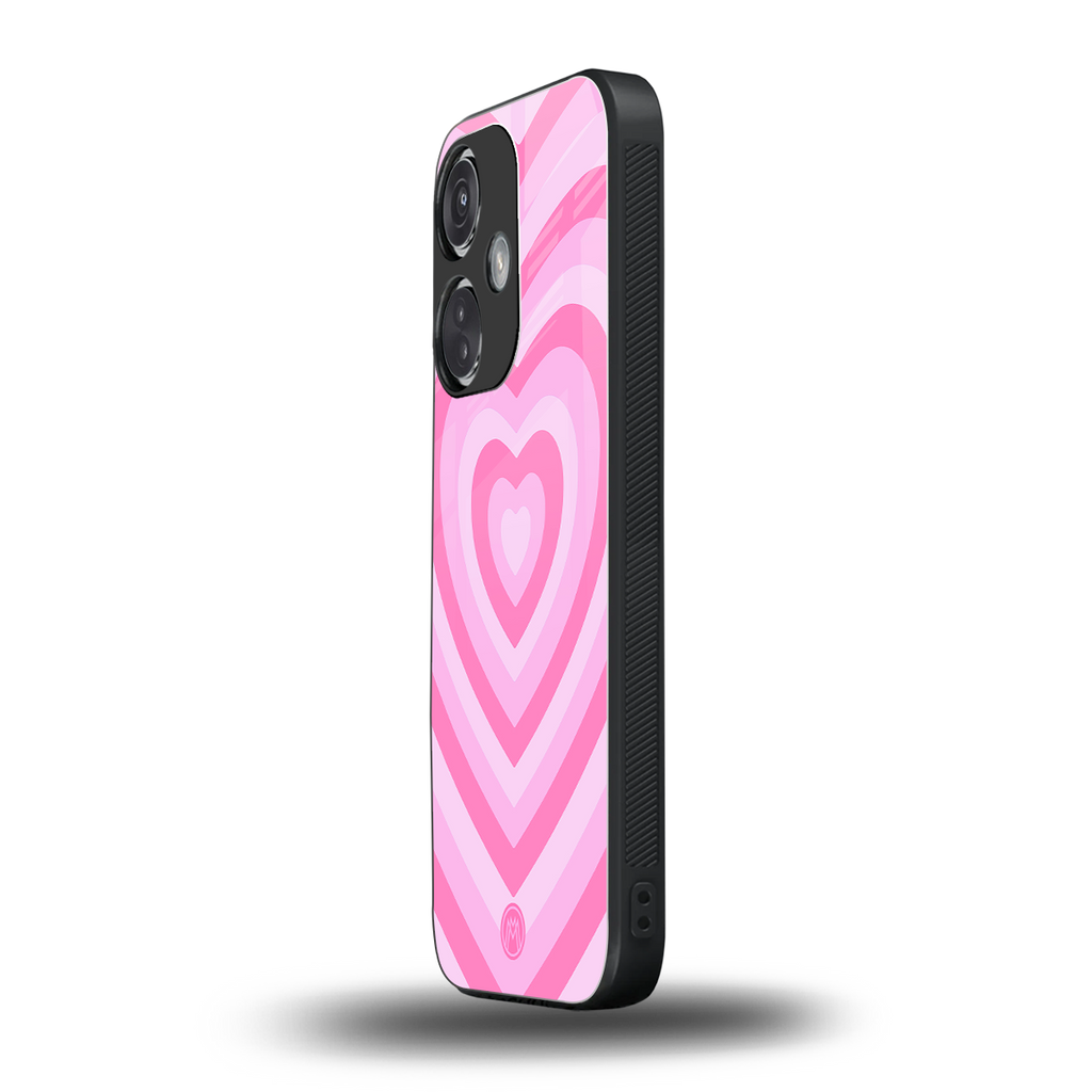 y2k pink hearts aesthetic back phone cover | glass case for oneplus nord ce 3