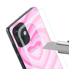 y2k pink hearts aesthetic back phone cover | glass case for oneplus nord ce 3