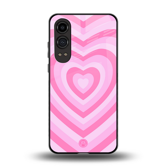 y2k pink hearts aesthetic back phone cover | glass case for oneplus nord ce 4 lite