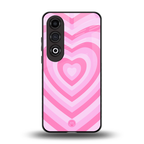 y2k pink hearts aesthetic back phone cover | glass case for oneplus nord ce 4