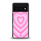 y2k pink hearts aesthetic back phone cover | glass case for google pixel 6 pro