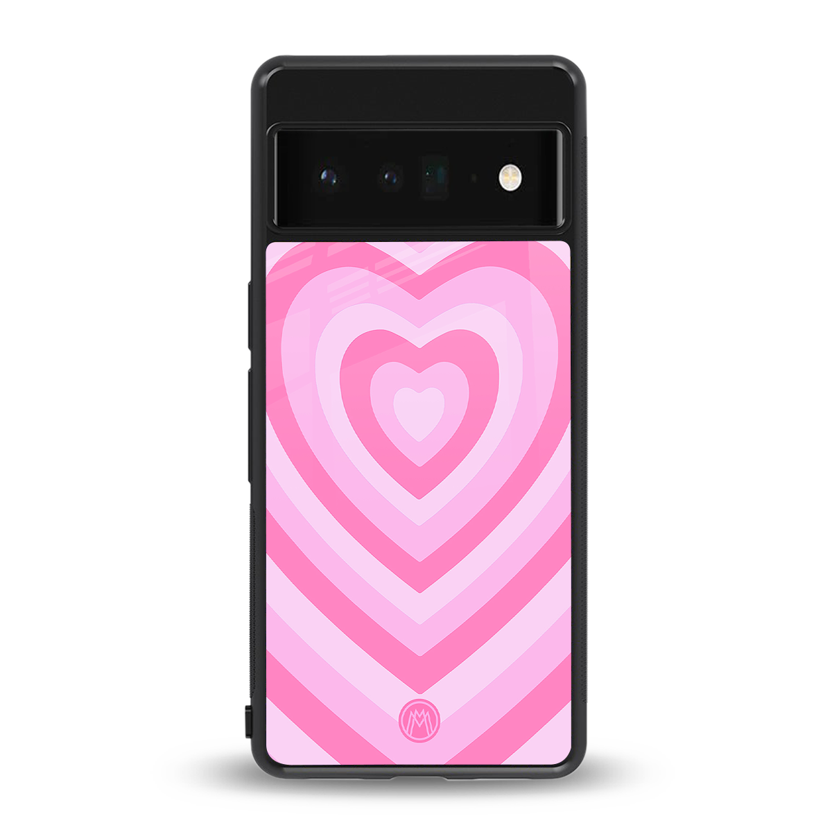 y2k pink hearts aesthetic back phone cover | glass case for google pixel 6 pro