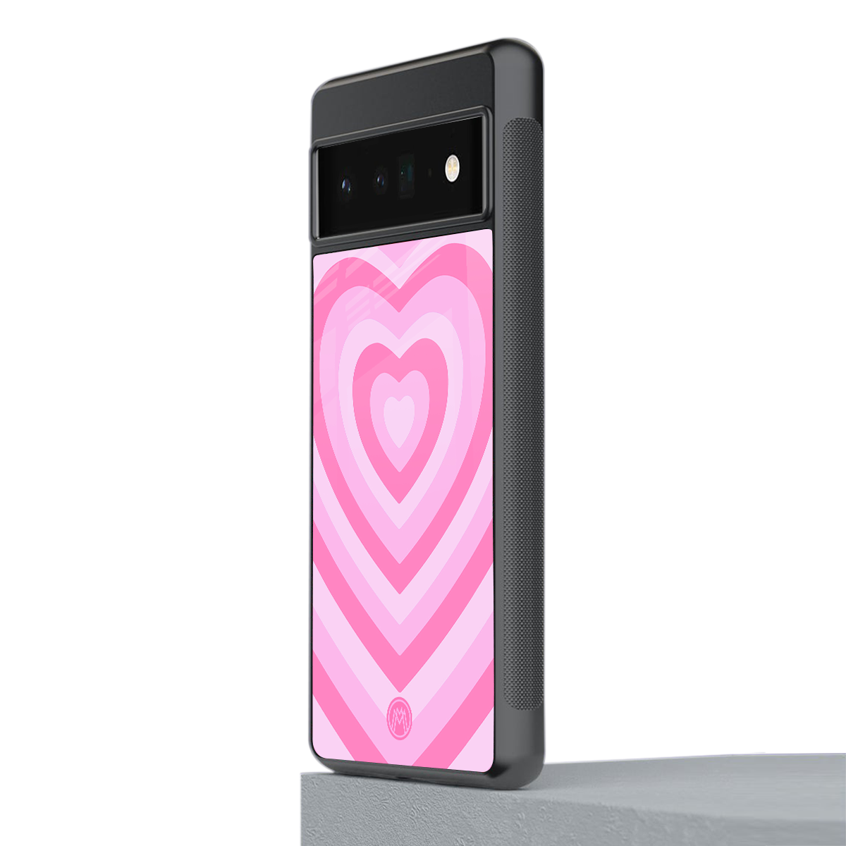 y2k pink hearts aesthetic back phone cover | glass case for google pixel 6 pro