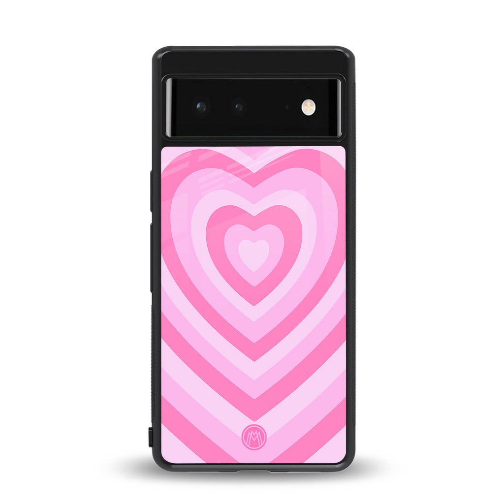 y2k pink hearts aesthetic back phone cover | glass case for Google Pixel 6A