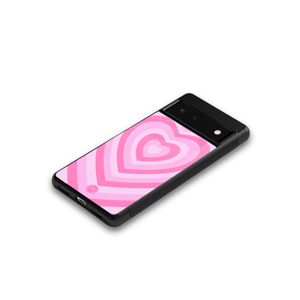 y2k pink hearts aesthetic back phone cover | glass case for Google Pixel 6A