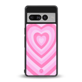 y2k pink hearts aesthetic back phone cover | glass case for google pixel 7 pro