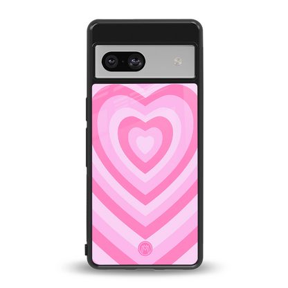 y2k pink hearts aesthetic back phone cover | glass case for Google Pixel 7A