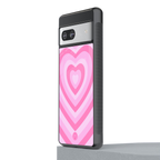 y2k pink hearts aesthetic back phone cover | glass case for Google Pixel 7