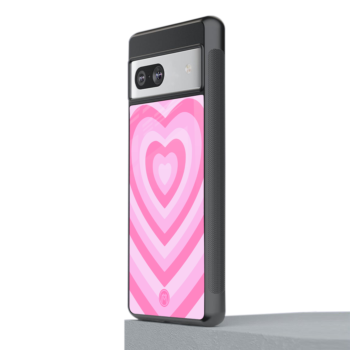 y2k pink hearts aesthetic back phone cover | glass case for Google Pixel 7
