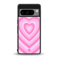 y2k pink hearts aesthetic back phone cover | glass case for google pixel 8 pro