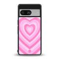 y2k pink hearts aesthetic back phone cover | glass case for Google Pixel 8