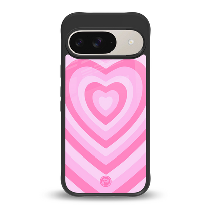y2k pink hearts aesthetic back phone cover | glass case for google pixel 9