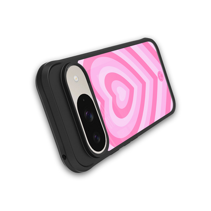 y2k pink hearts aesthetic back phone cover | glass case for google pixel 9