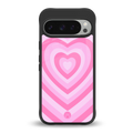 y2k pink hearts aesthetic back phone cover | glass case for google pixel 9 pro
