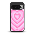 y2k pink hearts aesthetic back phone cover | glass case for google pixel 9 pro