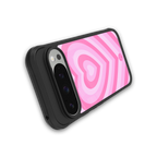 y2k pink hearts aesthetic back phone cover | glass case for google pixel 9 pro