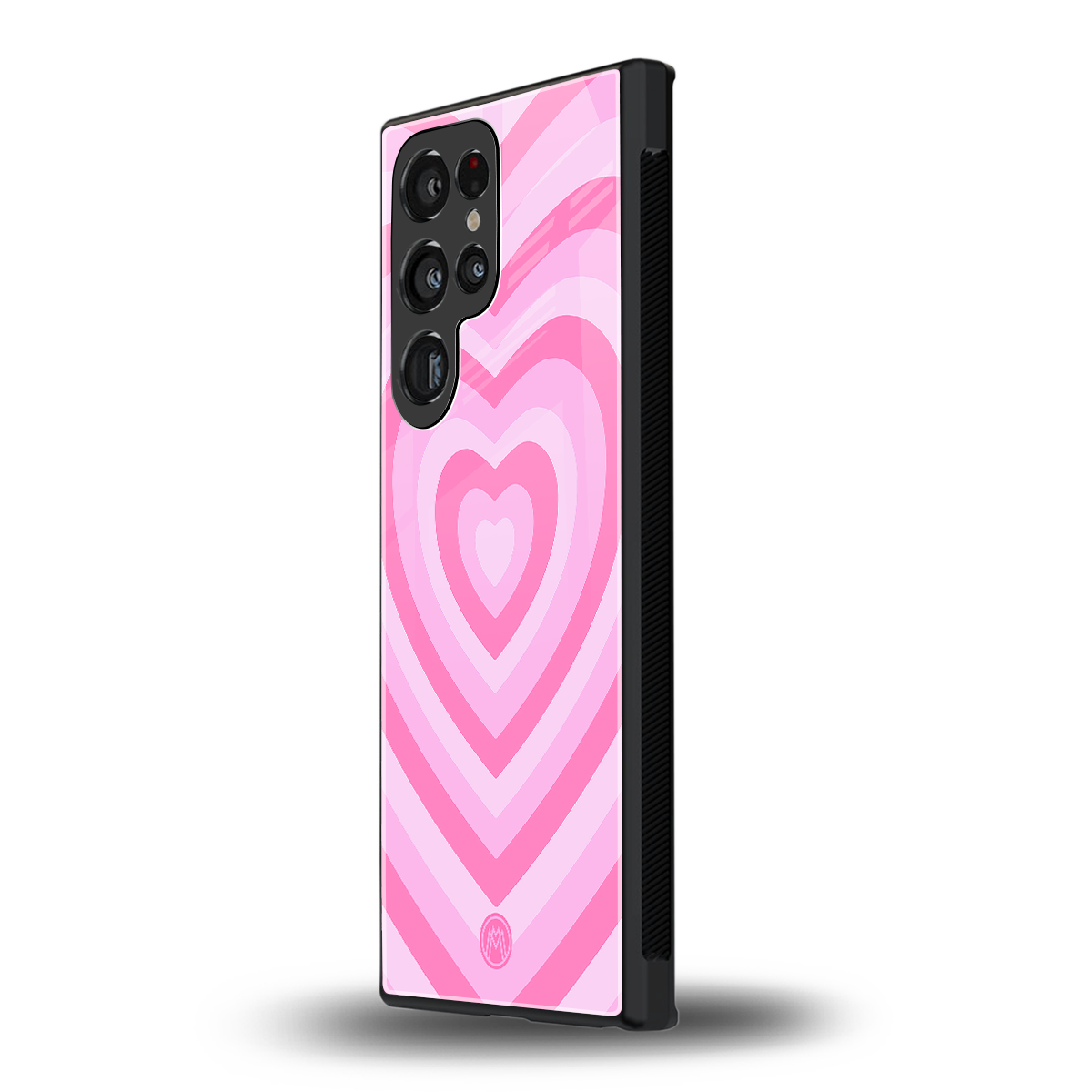 y2k pink hearts aesthetic back phone cover | glass case for samsung galaxy s24 ultra