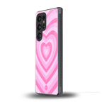 y2k pink hearts aesthetic back phone cover | glass case for samsung galaxy s25 ultra