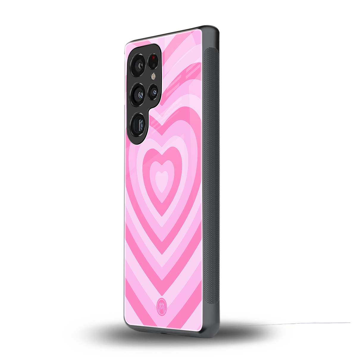 y2k pink hearts aesthetic back phone cover | glass case for samsung galaxy s25 ultra