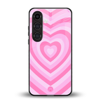 y2k pink hearts aesthetic back phone cover | glass case for samsung galaxy s24