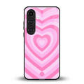 y2k pink hearts aesthetic back phone cover | glass case for samsung galaxy s24 fe