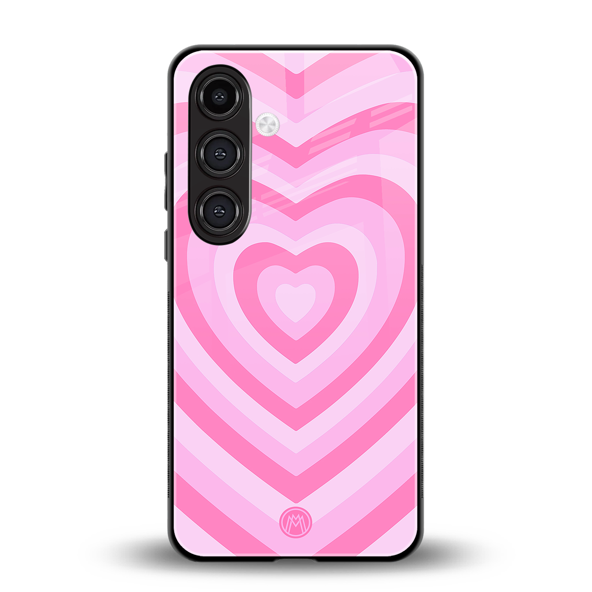 y2k pink hearts aesthetic back phone cover | glass case for samsung galaxy s23