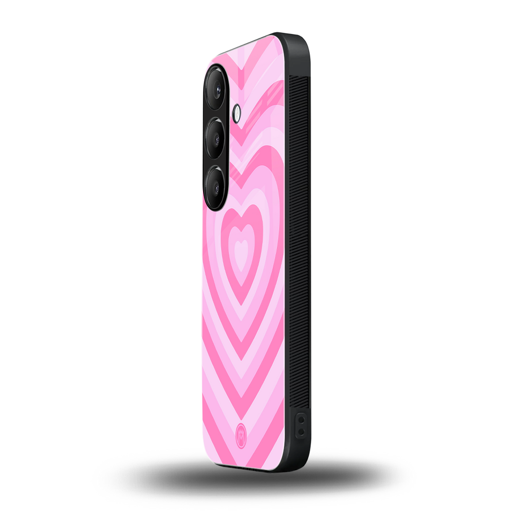 y2k pink hearts aesthetic back phone cover | glass case for samsung galaxy s24 fe