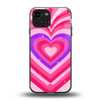 y2k pink hearts berrybomb edition back phone cover | glass case for iphone 13 mini