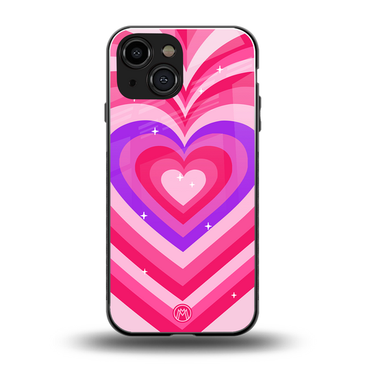 y2k pink hearts berrybomb edition back phone cover | glass case for iphone 13 mini