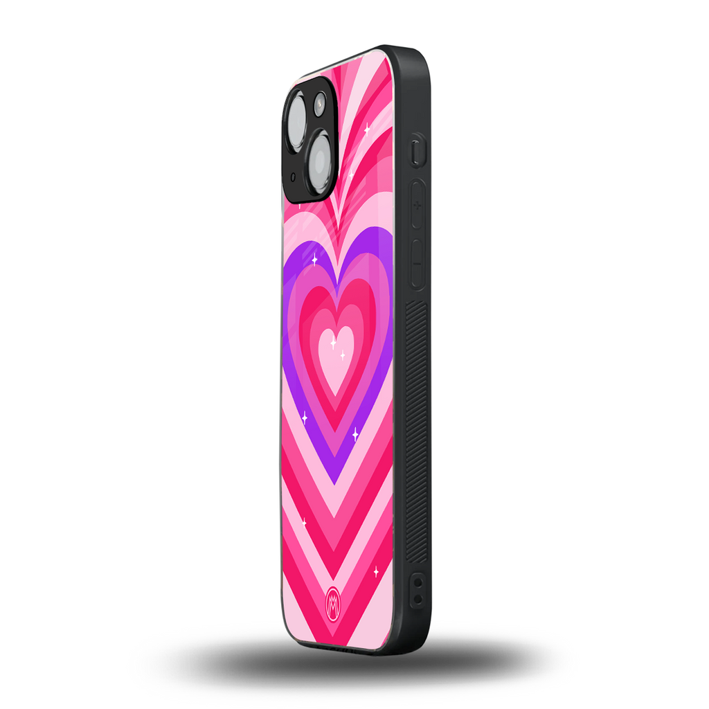 y2k pink hearts berrybomb edition back phone cover | glass case for iphone 13 mini