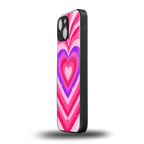 y2k pink hearts berrybomb edition back phone cover | glass case for iphone 13 mini