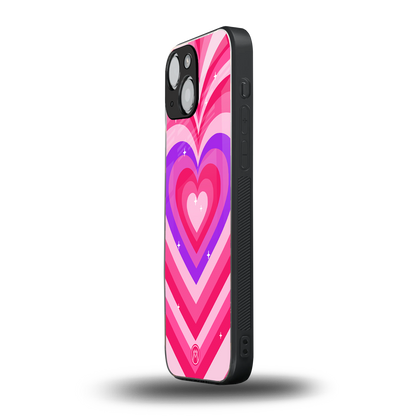 y2k pink hearts berrybomb edition back phone cover | glass case for iphone 13 mini