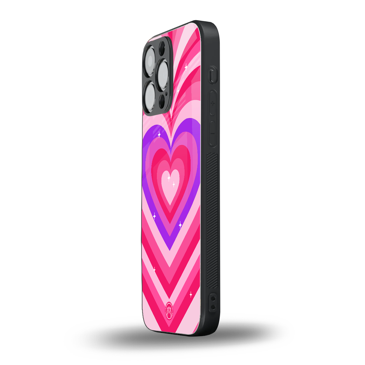y2k pink hearts berrybomb edition back phone cover | glass case for iphone 13 pro max