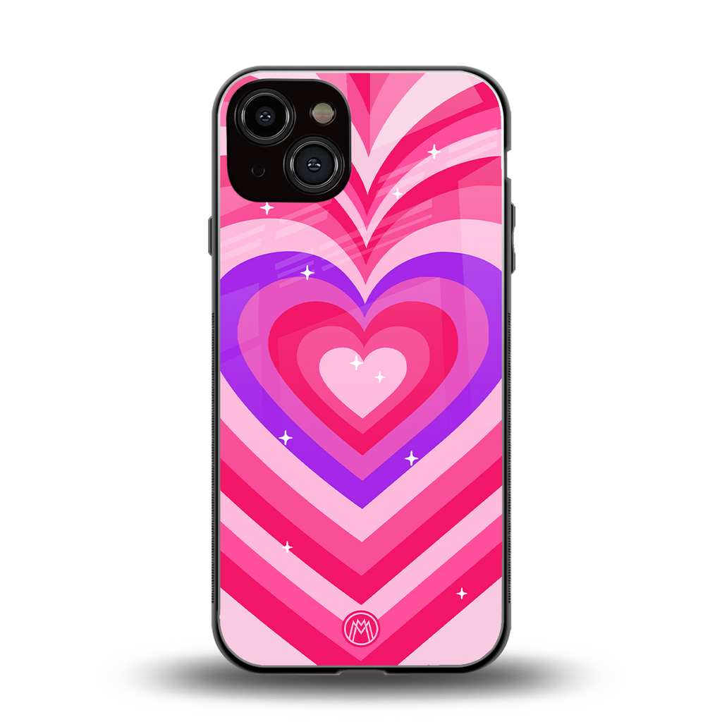 y2k pink hearts berrybomb edition back phone cover | glass case for iphone 13